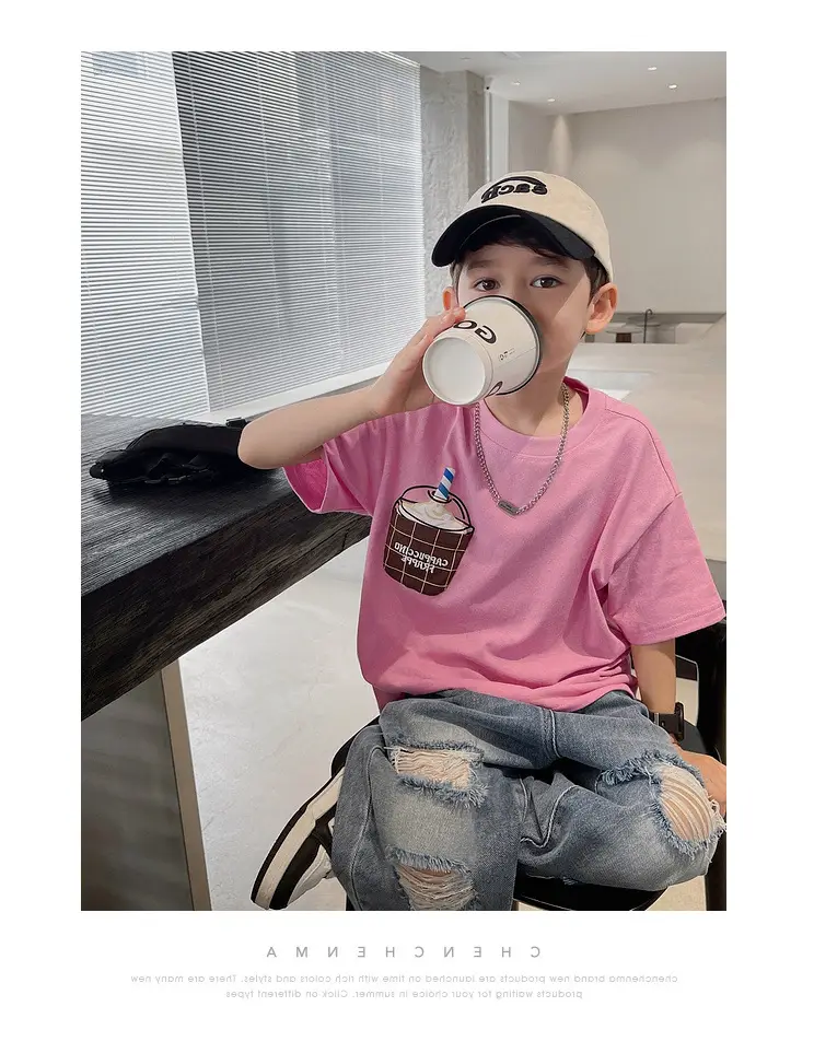 Boys T-Shirt White Green Shorts Summer New Style — feature 8