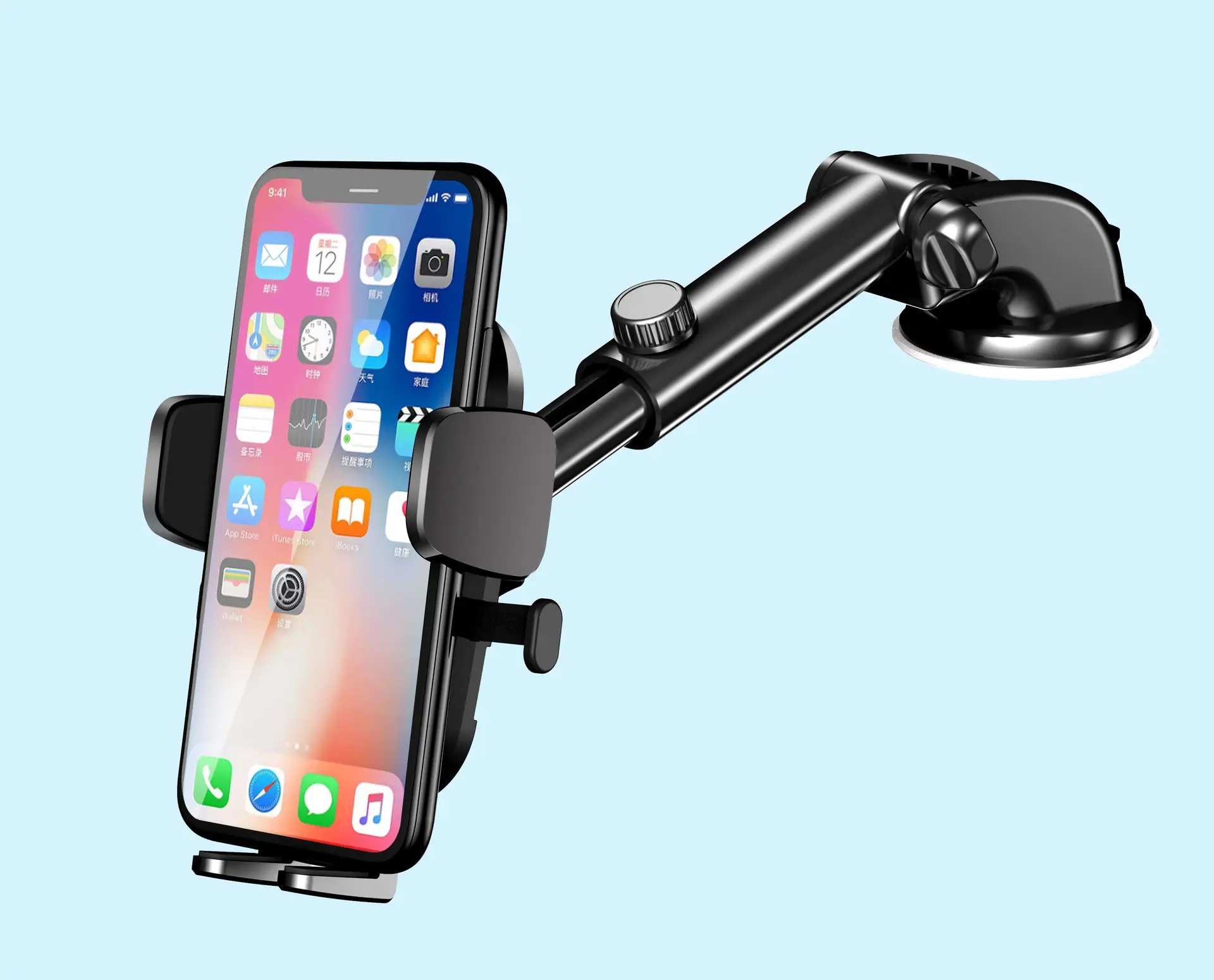 Cross-Country Car Phone Holder with Suction Cup Design — feature 23