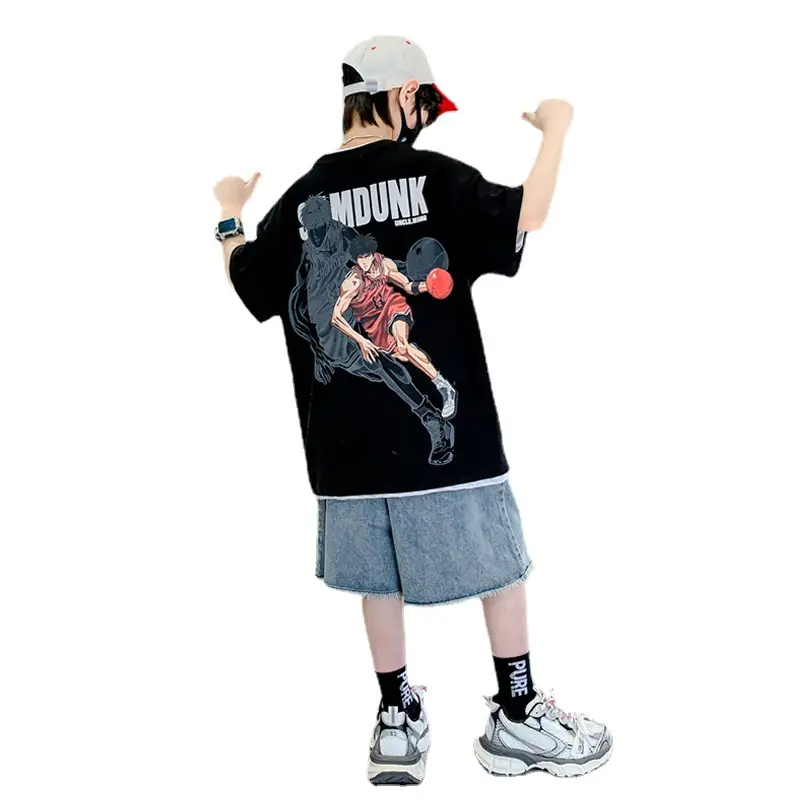 Boys Cotton Graphic T-Shirt Summer Medium - Image 7