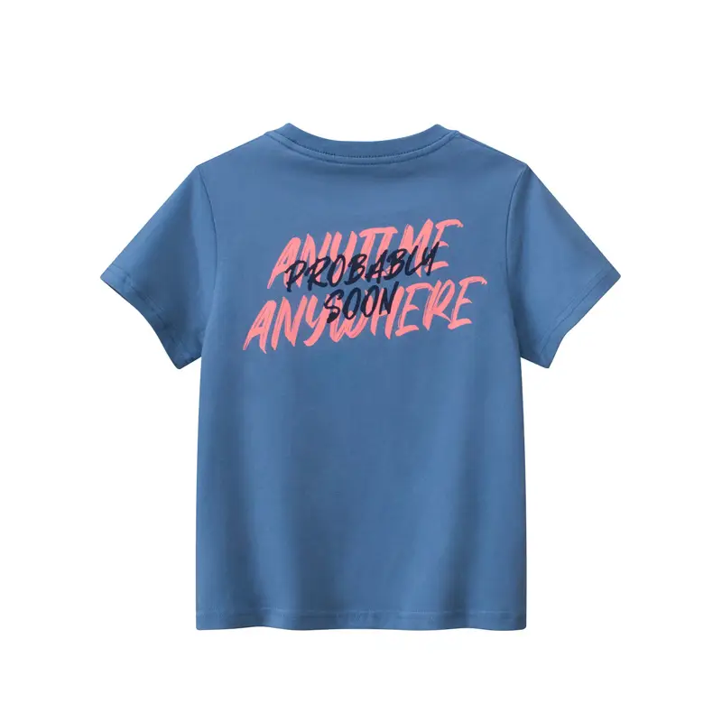 Blue Korean Kids Half Sleeve T-Shirt Large - Image 5