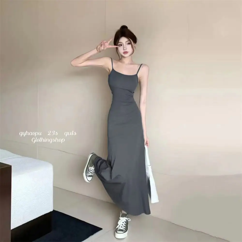 Women's Elastic One Shoulder Long Skirt Dress Red 2025 - Image 11