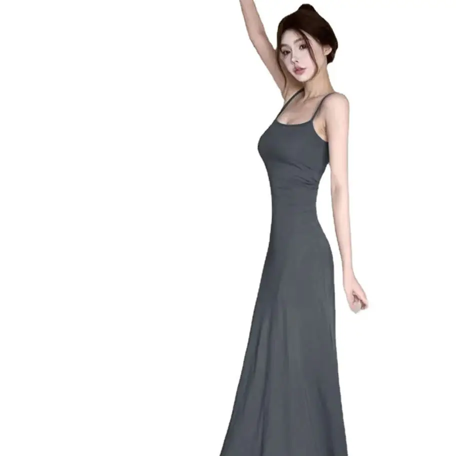 Women's Elastic One Shoulder Long Skirt Dress Red 2025 - Image 12