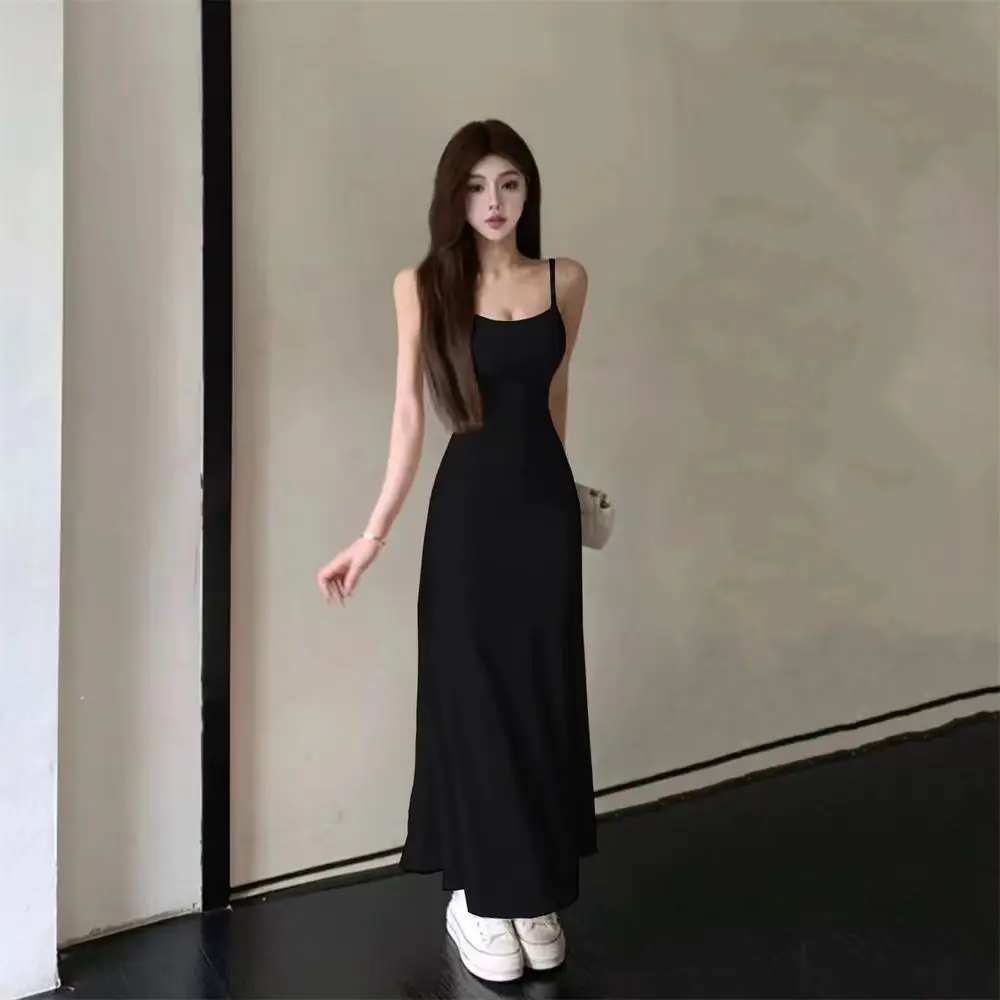 Women's Elastic One Shoulder Long Skirt Dress Red 2025 — feature 17