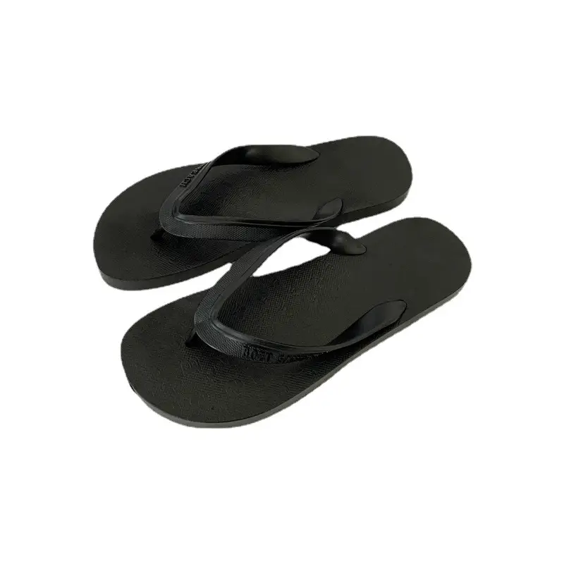 Men's Black Beach Flip Flops Summer Slippers