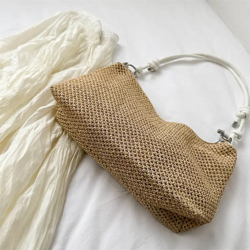 Women's Hand-Woven Straw Shoulder Bag 2023 New Arrival - Image 7