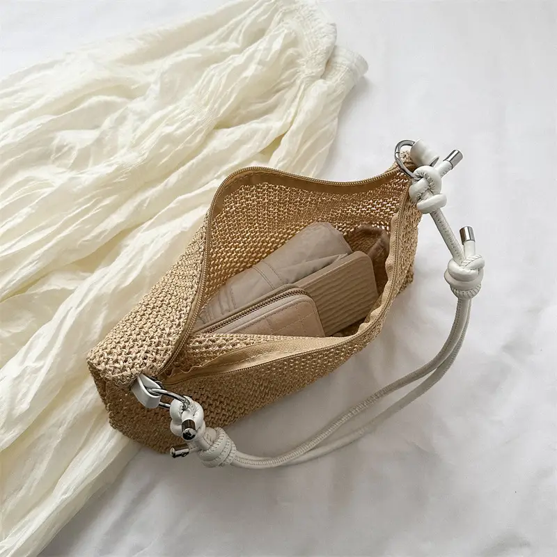 Women's Hand-Woven Straw Shoulder Bag 2023 New Arrival - Image 8