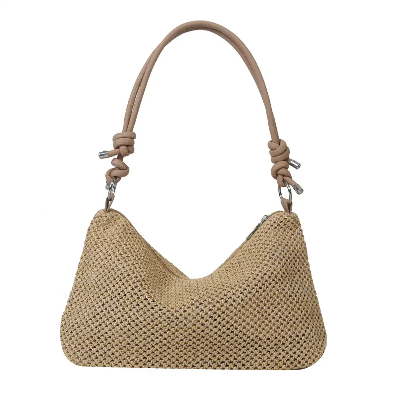 Women's Hand-Woven Straw Shoulder Bag 2023 New Arrival - Image 3