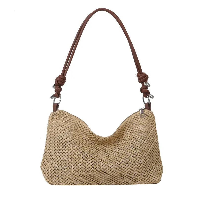 Women's Hand-Woven Straw Shoulder Bag 2023 New Arrival - Image 4