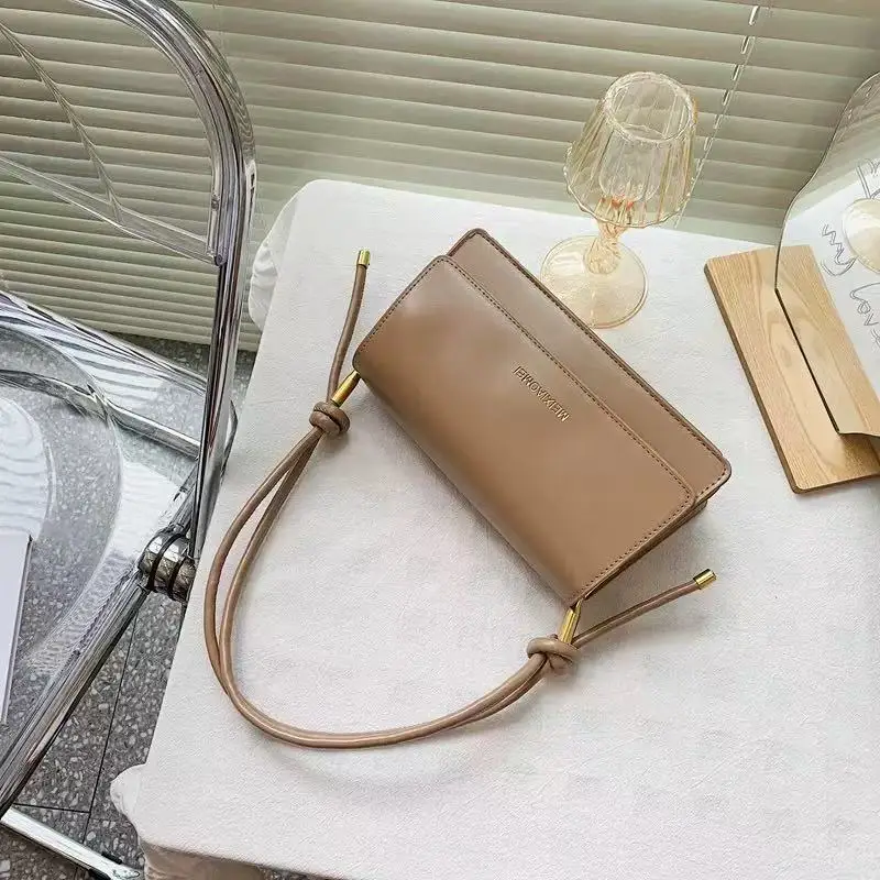 Women's New French Style Brown Shoulder Crossbody Bag - Image 8