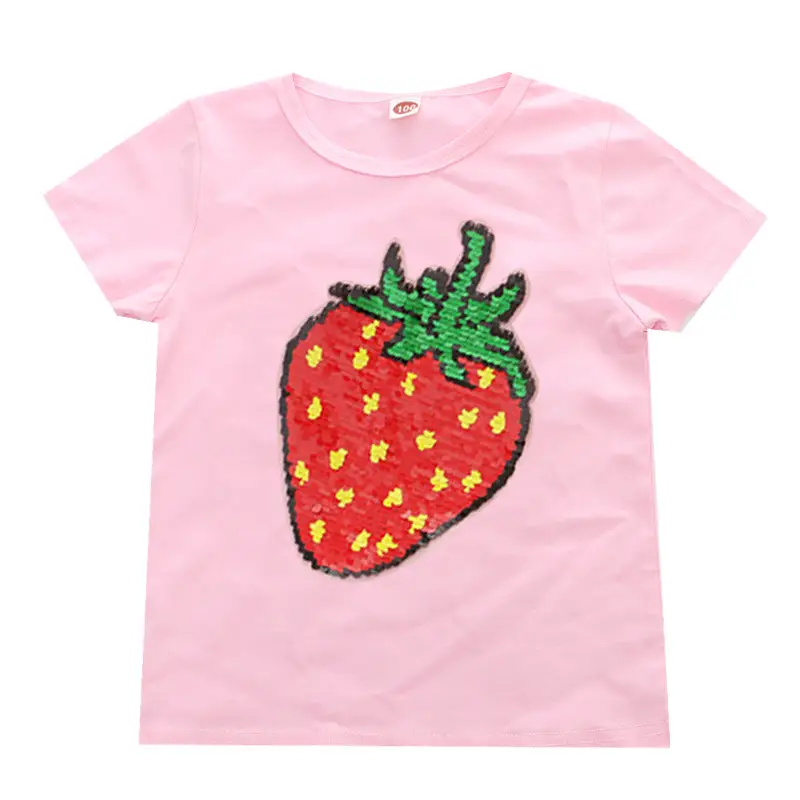 Girls Sequined T-Shirt Watermelon Pink Color Changing — feature 17