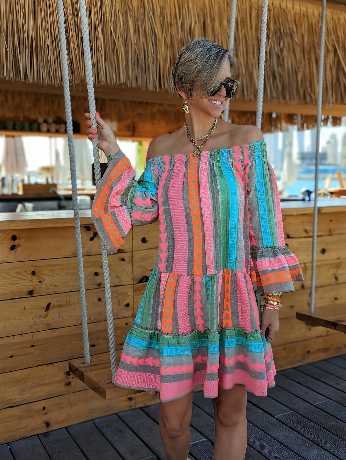 Women's Striped T-Shirt Dress 2023 New AliExpress — feature 8