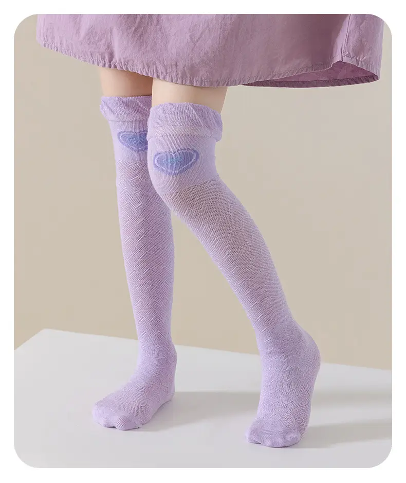 2025 Long-Tube Baby Socks Purple Heart Design — feature 17