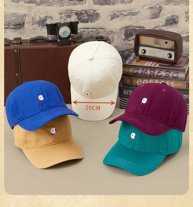 Blue Embroidered Baseball Cap for Girls Boys — feature 10