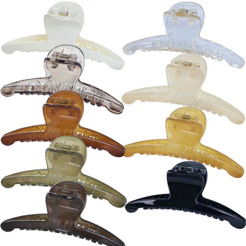 12-Piece Stainless Steel Shark Clip for Hair Grab Back Head Large Grab