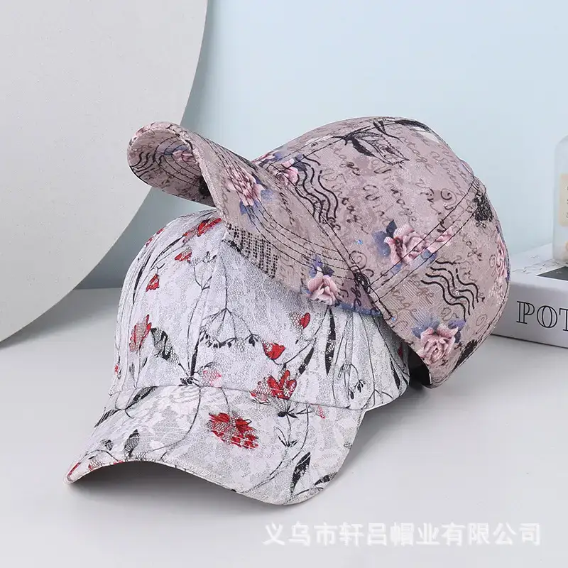 Women's Lace Printed Baseball Cap Sunshade Cap - Image 4