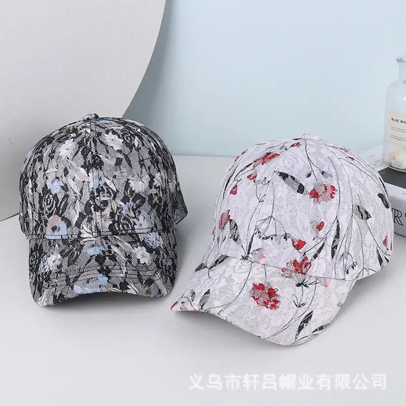 Women's Lace Printed Baseball Cap Sunshade Cap - Image 6