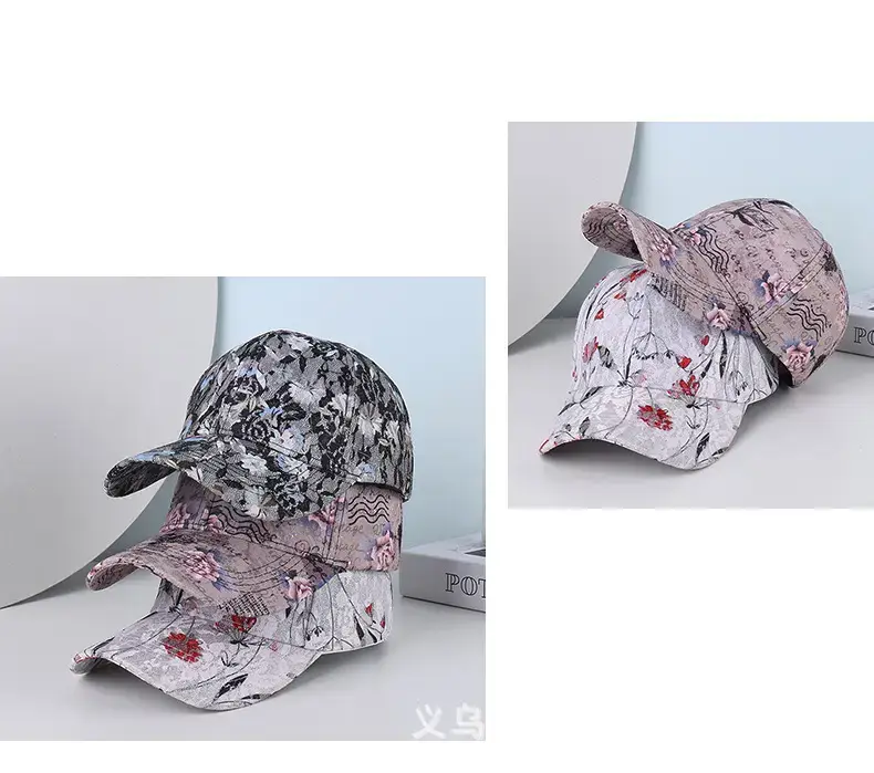 Women's Lace Printed Baseball Cap Sunshade Cap — feature 48
