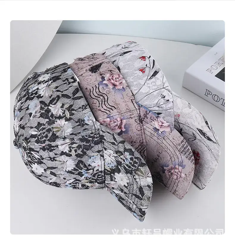 Women's Lace Printed Baseball Cap Sunshade Cap — feature 50