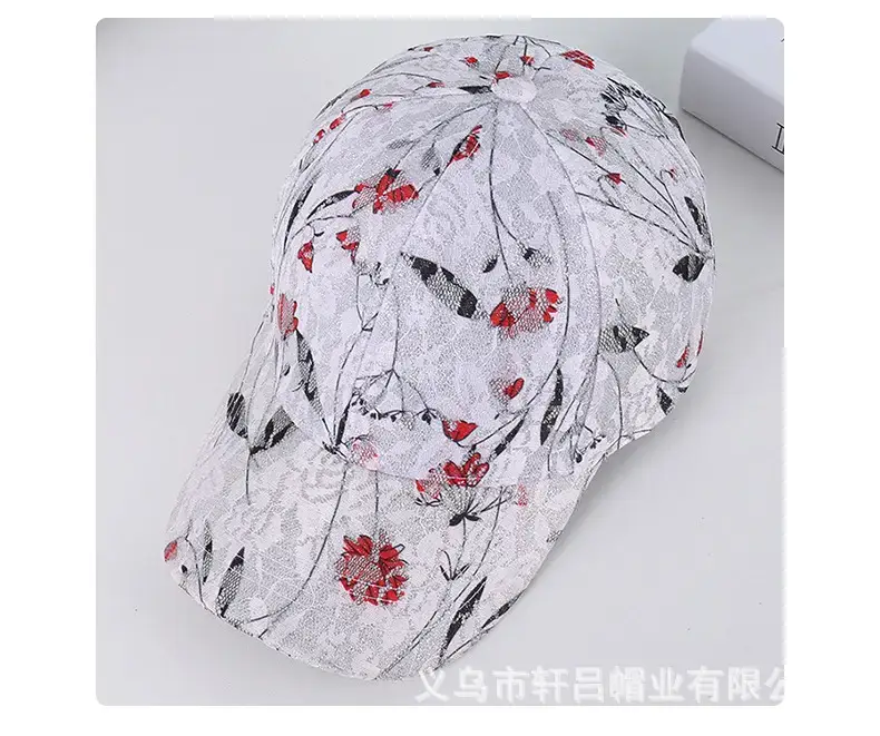 Women's Lace Printed Baseball Cap Sunshade Cap — feature 54