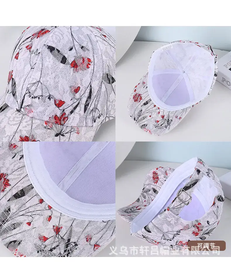 Women's Lace Printed Baseball Cap Sunshade Cap — feature 55