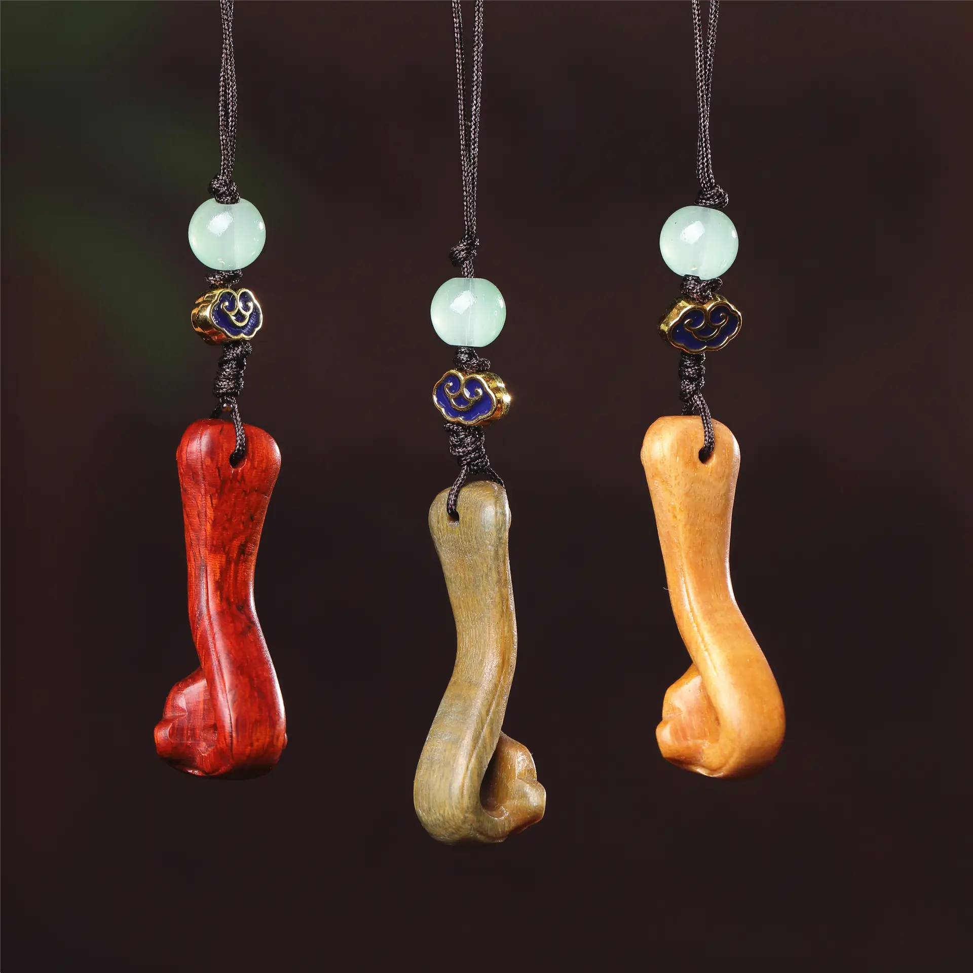 Retro Mahogany Ruyi Mobile Phone Pendant Jewelry Gift - Image 5