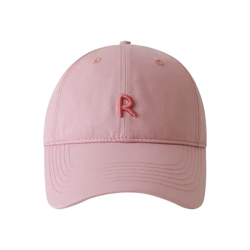 New R Baseball Cap Light Blue Wide Brim Summer Hat