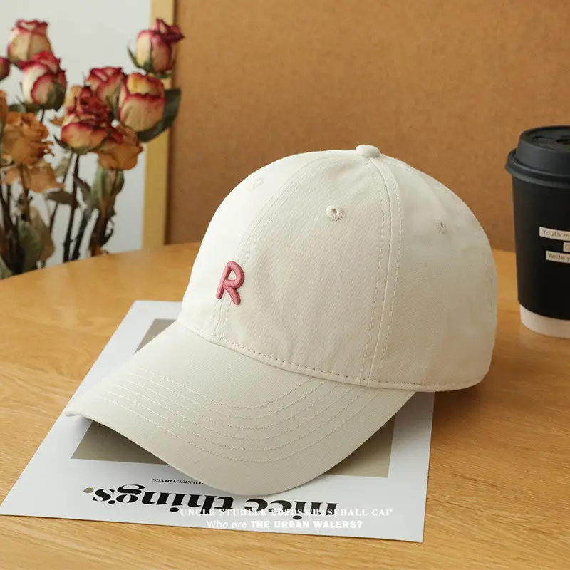 New R Baseball Cap Light Blue Wide Brim Summer Hat — feature 3