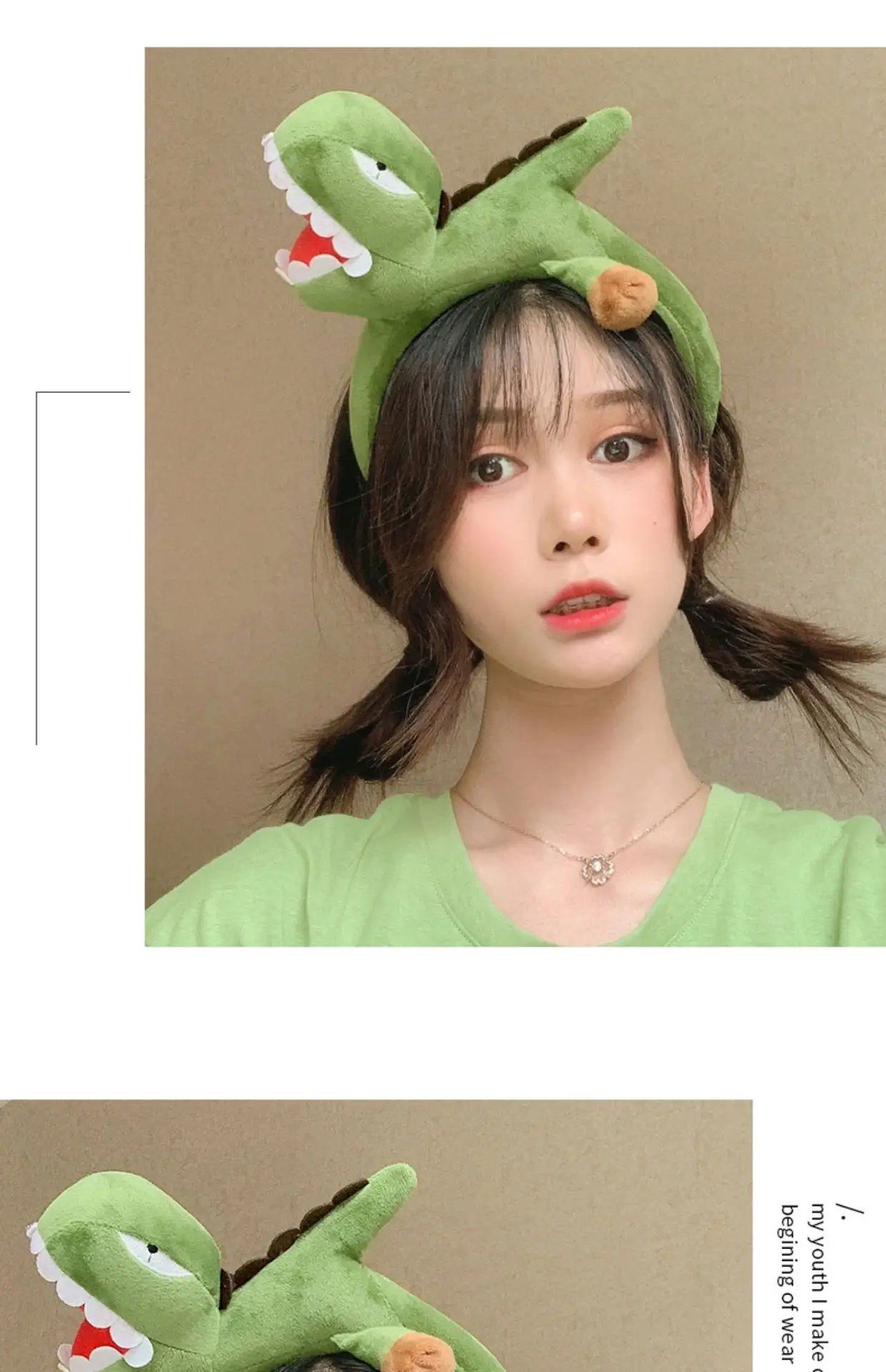 Cute Dinosaur Hair Hoop for Women Cartoon Face Wash — feature 8