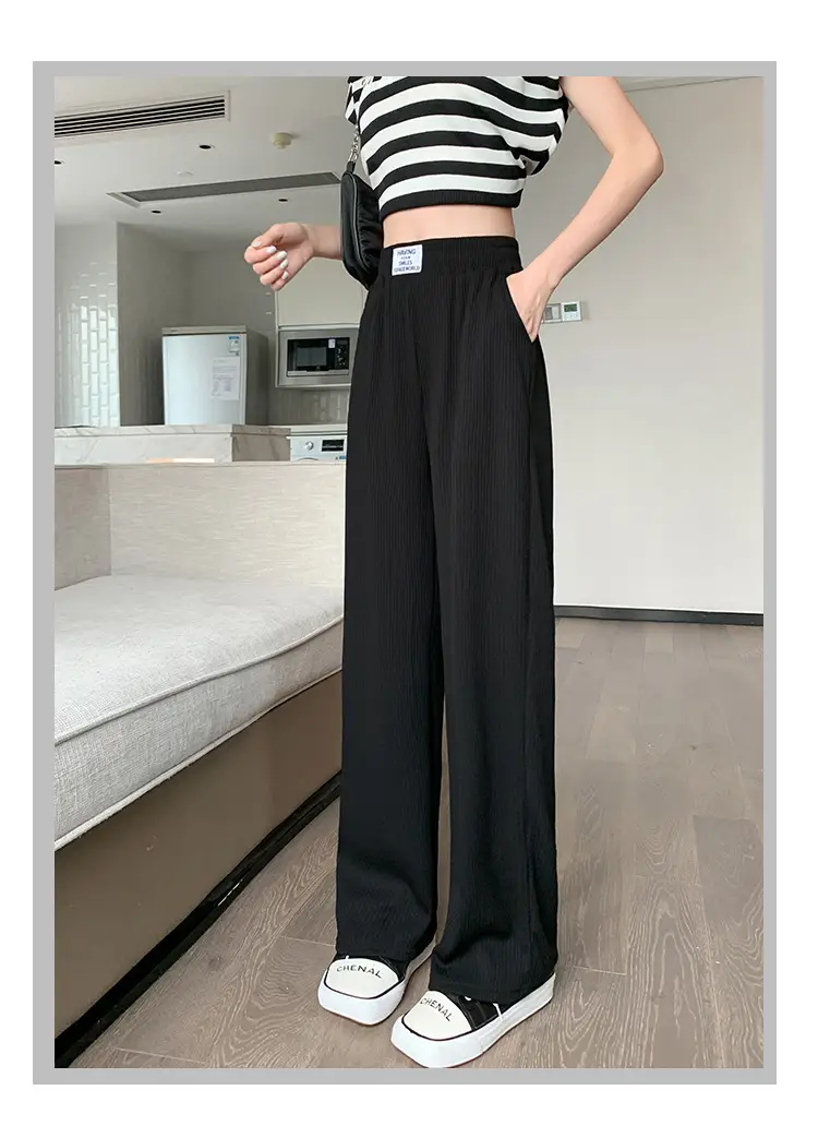 Ice Silk Wide Leg Pants Women Spring Summer — feature 19