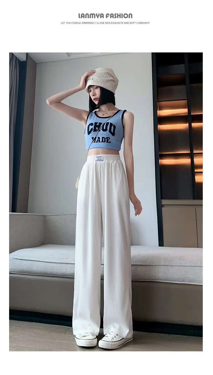 Ice Silk Wide Leg Pants Women Spring Summer — feature 20
