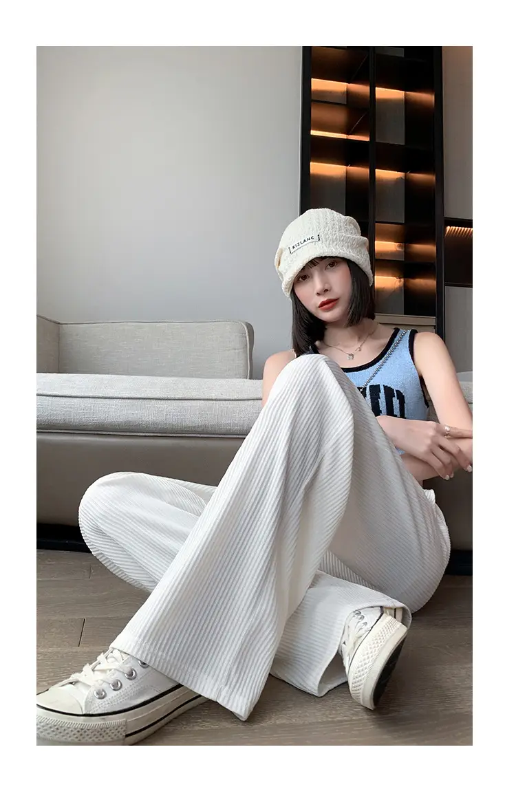 Ice Silk Wide Leg Pants Women Spring Summer — feature 23