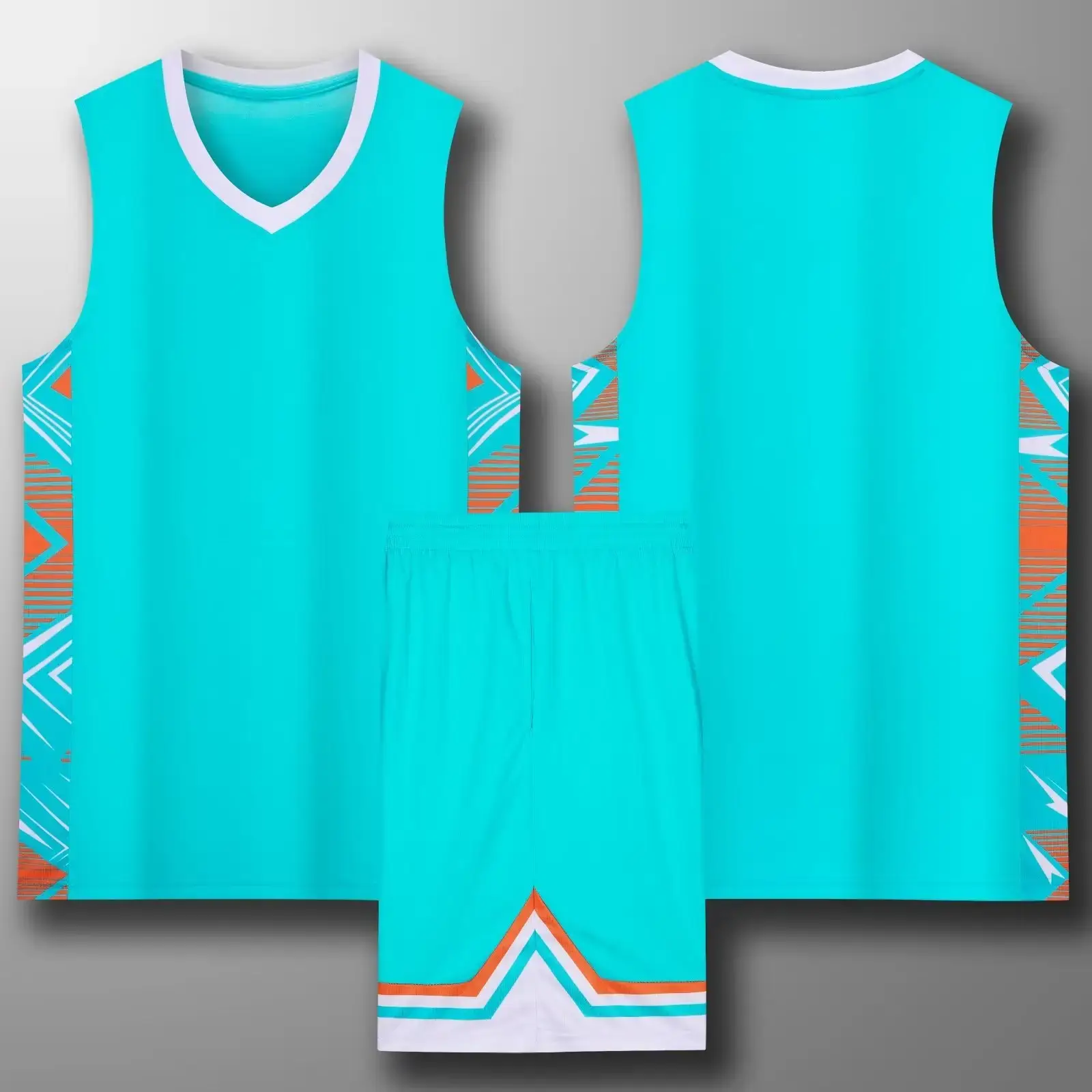 Men's Quick-Drying Sports Vest & Shorts Set Turquoise — feature 23