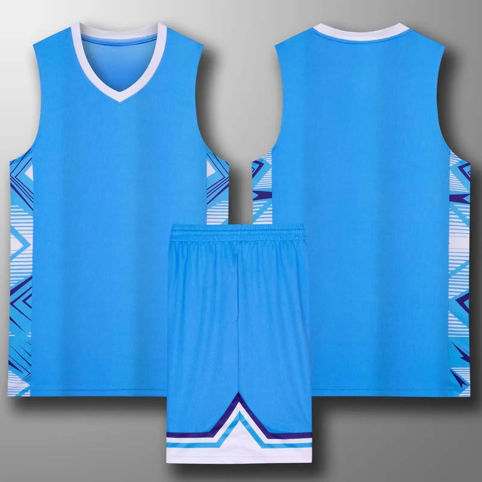 Men's Quick-Drying Sports Vest & Shorts Set Turquoise — feature 25