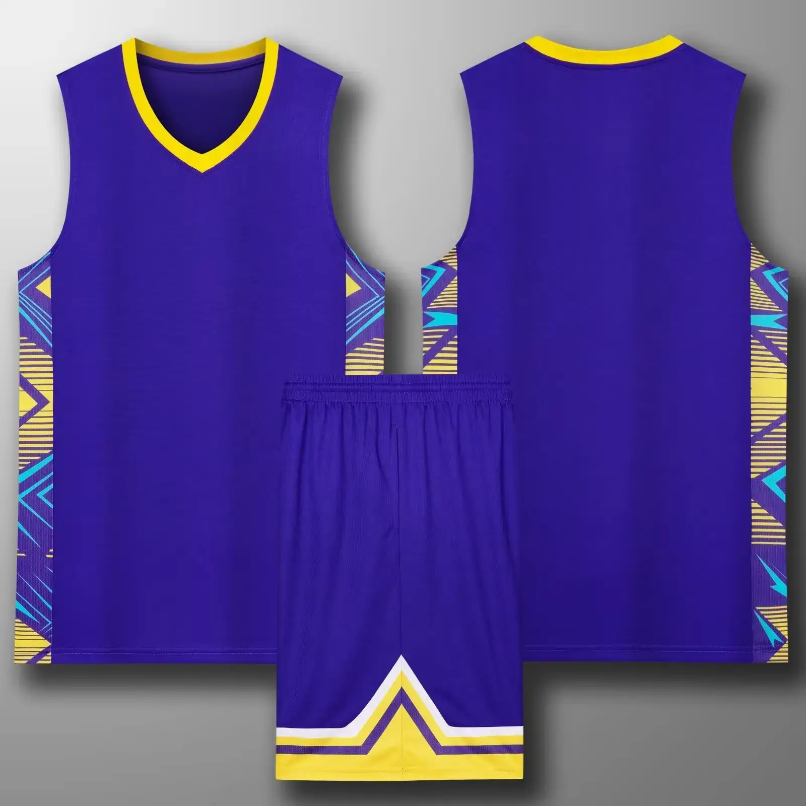 Men's Quick-Drying Sports Vest & Shorts Set Turquoise — feature 27