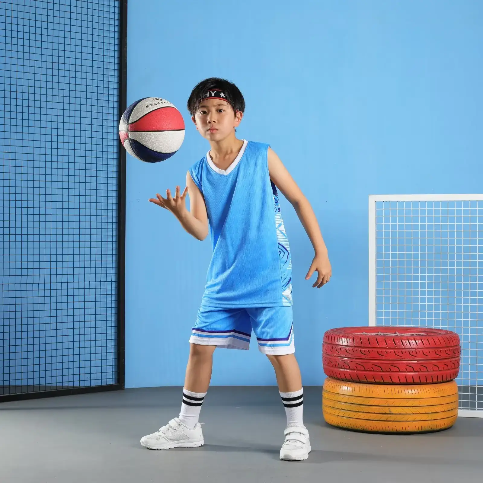 Men's Quick-Drying Sports Vest & Shorts Set Turquoise — feature 37
