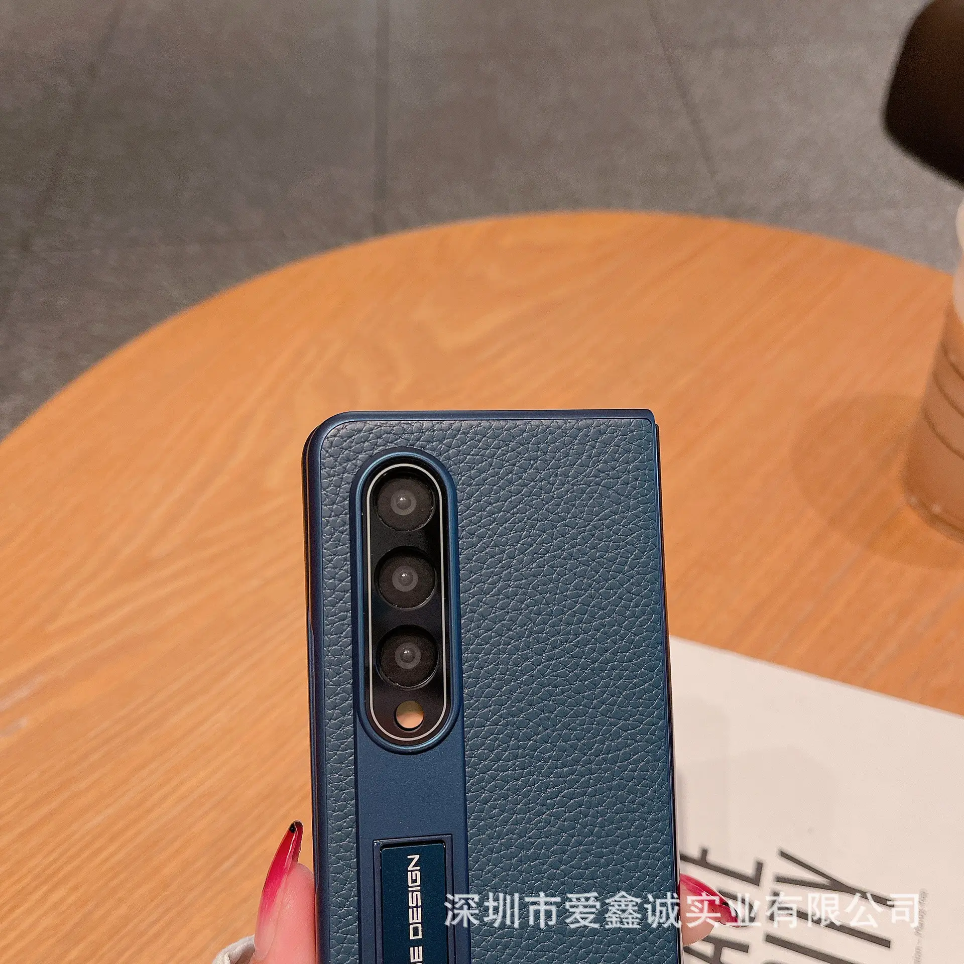 Huawei MateX6 Phone Case Red Leather Folding Screen — feature 13