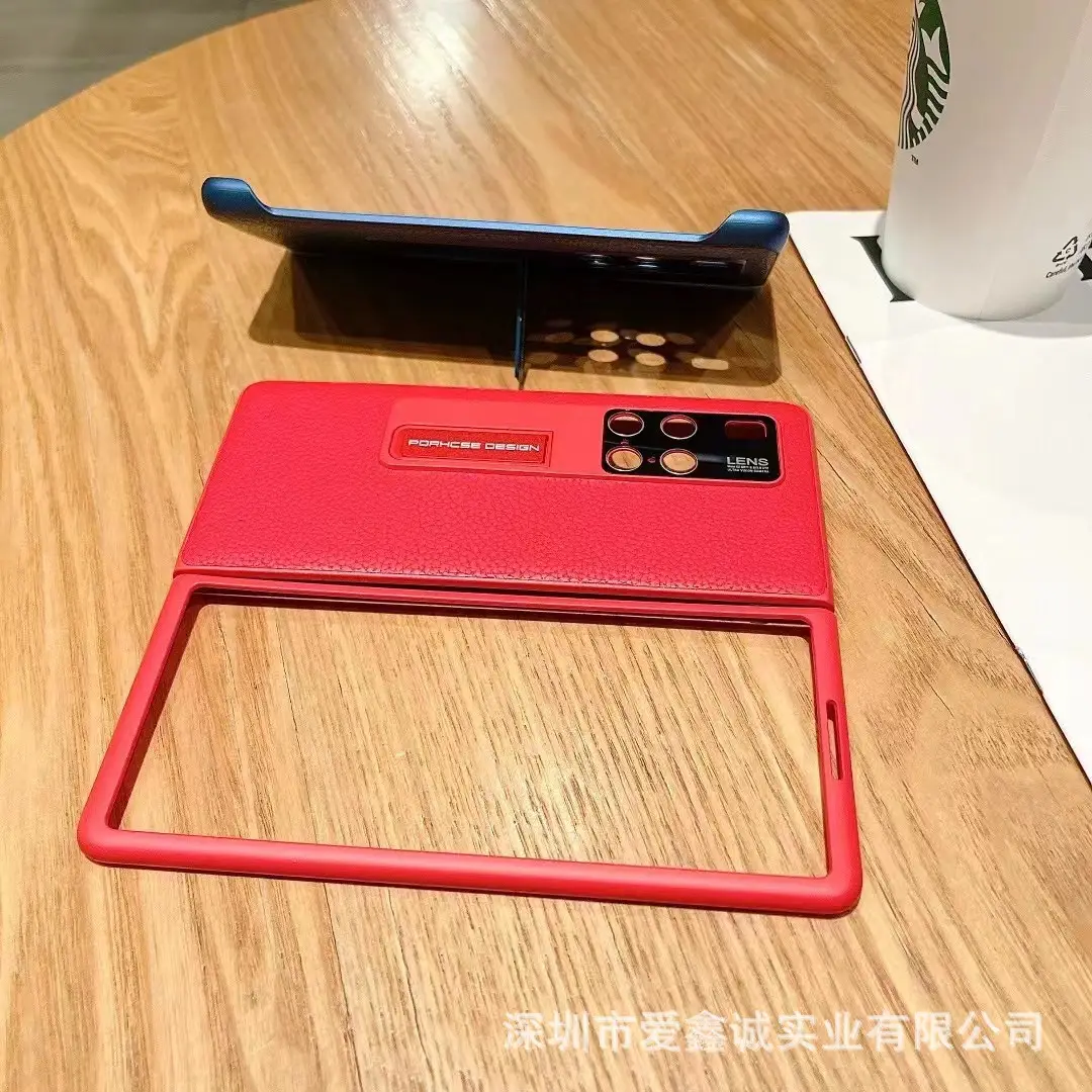 Huawei MateX6 Phone Case Red Leather Folding Screen — feature 4