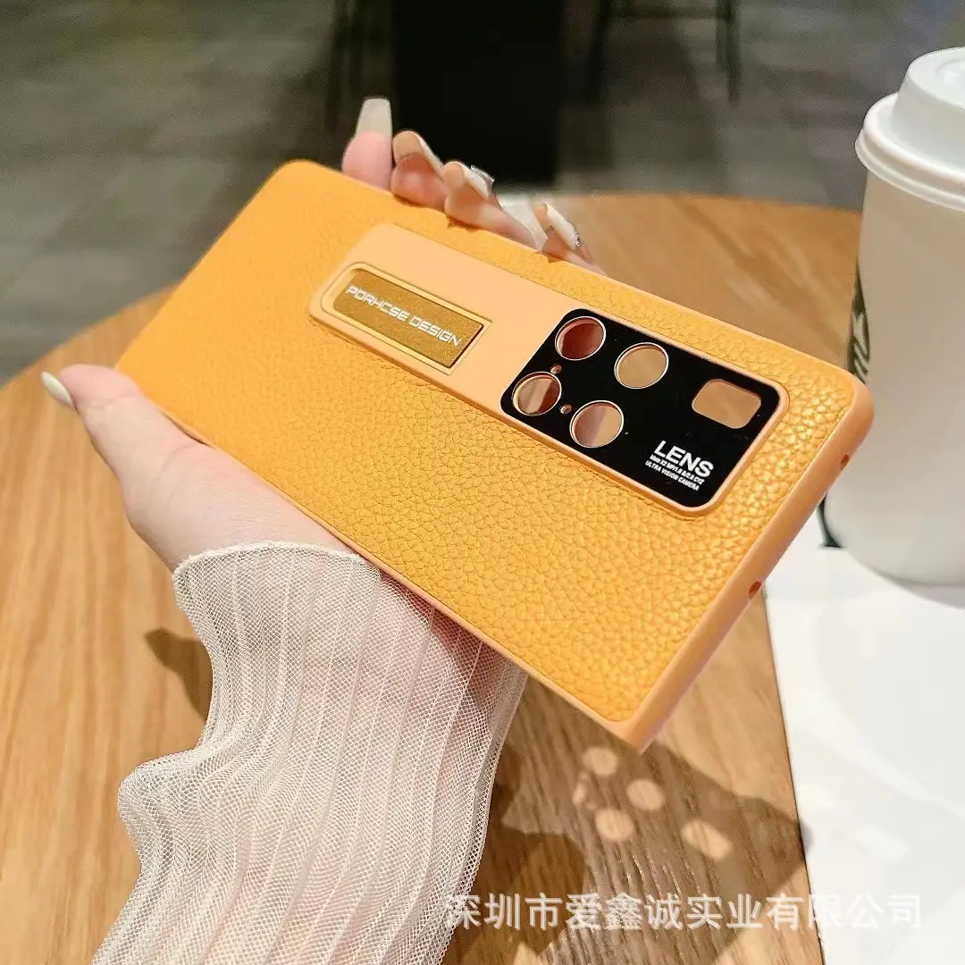 Huawei MateX6 Phone Case Red Leather Folding Screen - Image 4