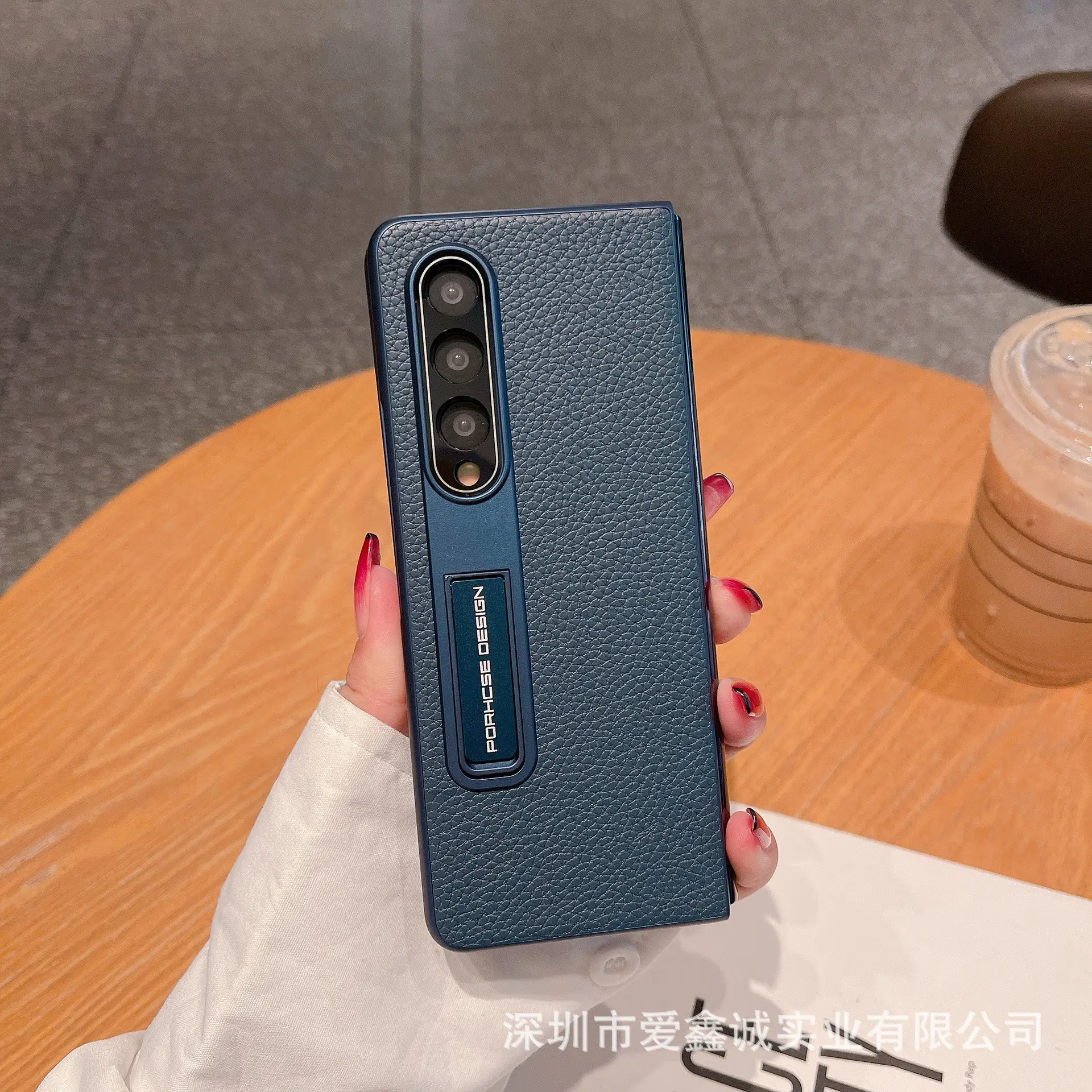Huawei MateX6 Phone Case Red Leather Folding Screen - Image 7