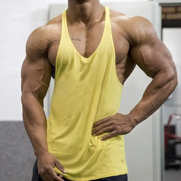 Men Cotton Vest Summer Fitness Running Thin Strap Solid Color - Image 4