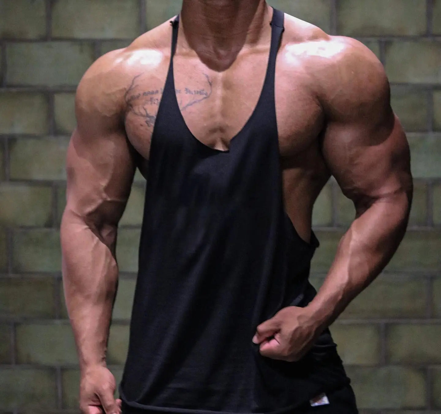 Men Cotton Vest Summer Fitness Running Thin Strap Solid Color — feature 10