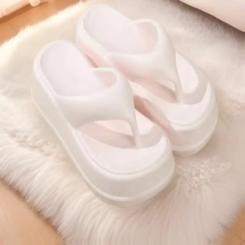 Women's Black Thick Slide Slippers Summer