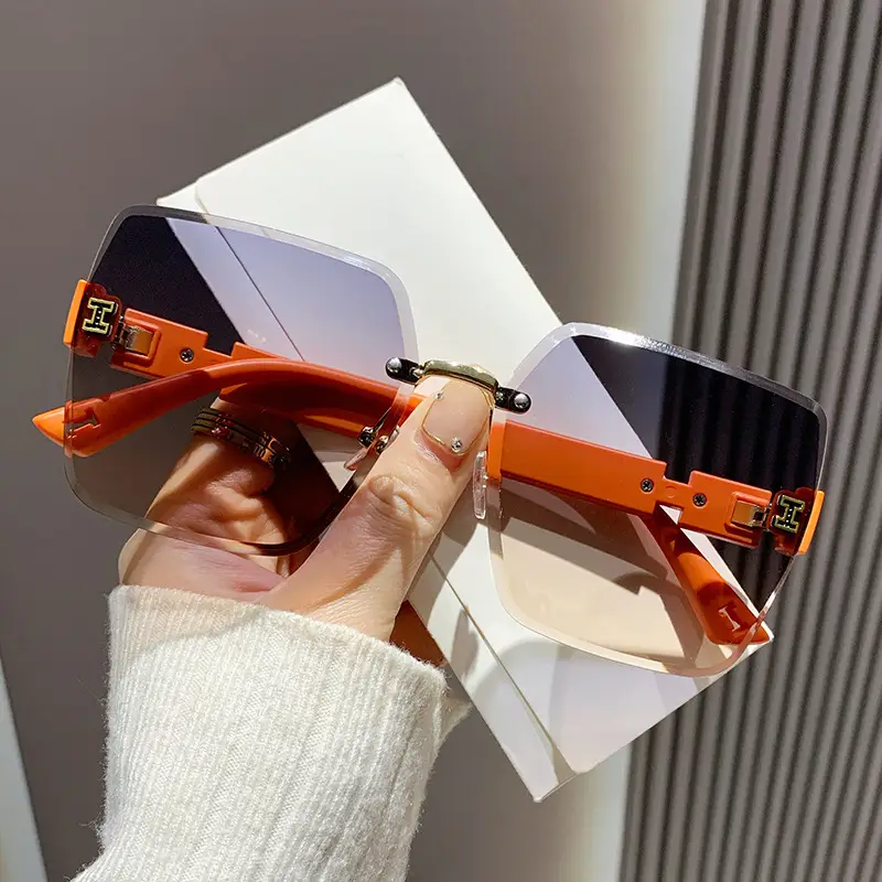 Women's Gradient Frameless Sunglasses UV400 Anti-UV - Image 4