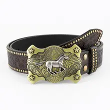 Western Denim Belt with Gold Plated Iconic Clasp β feature 10