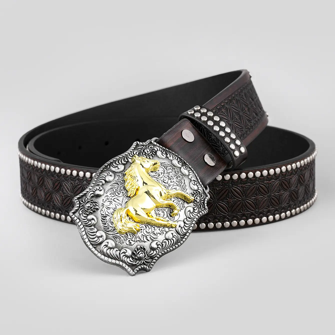 Western Denim Belt with Gold Plated Iconic Clasp β feature 18