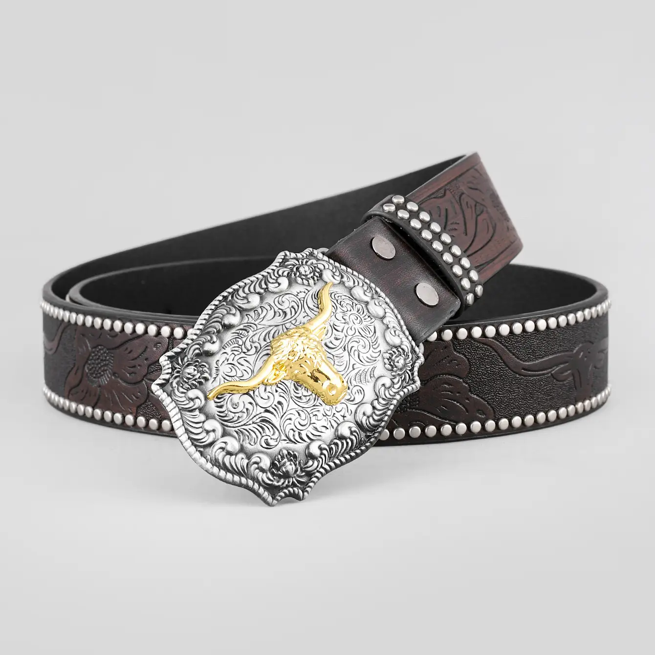 Western Denim Belt with Gold Plated Iconic Clasp β feature 22