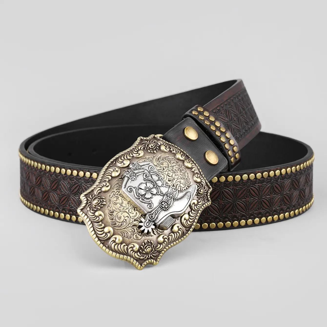 Western Denim Belt with Gold Plated Iconic Clasp β feature 25