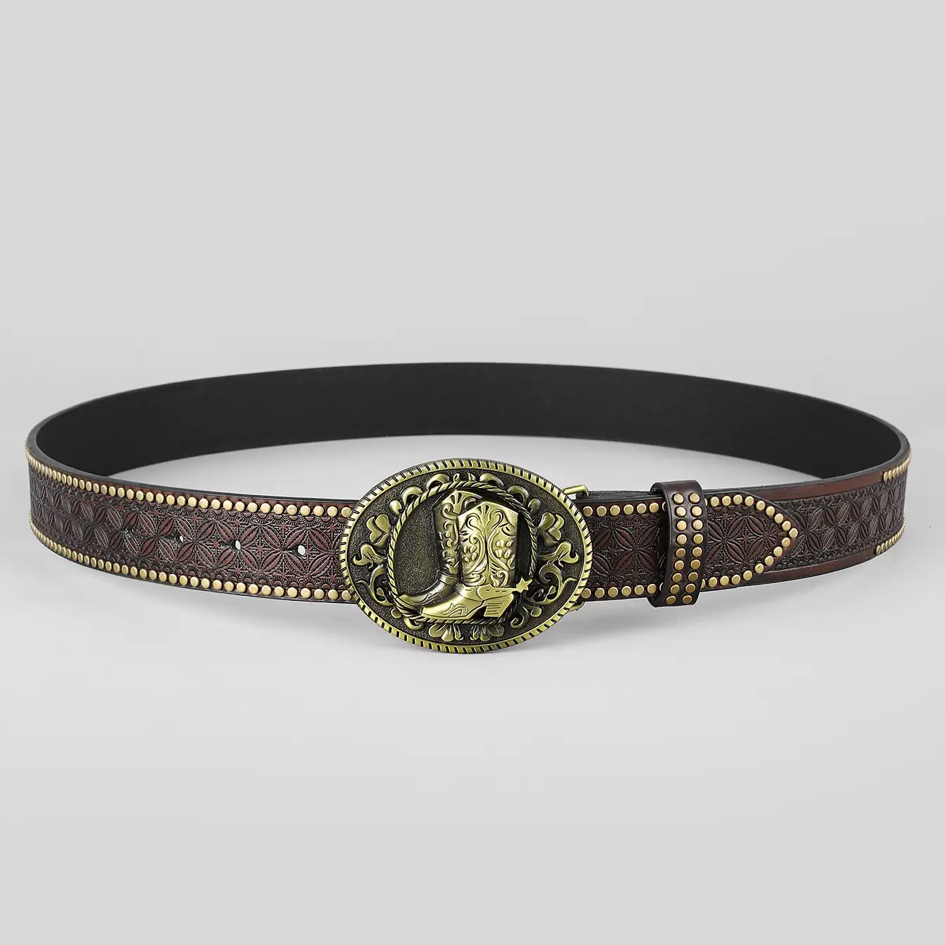 Western Denim Belt with Gold Plated Iconic Clasp β feature 26