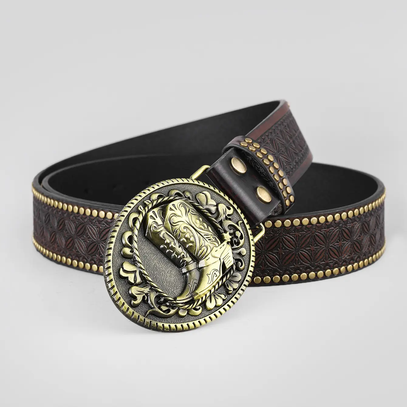 Western Denim Belt with Gold Plated Iconic Clasp β feature 28
