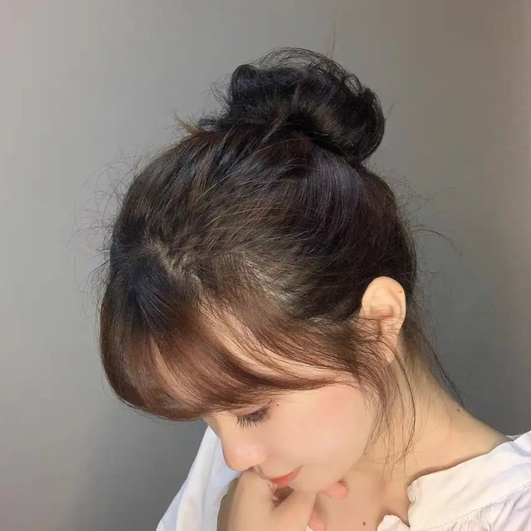 Female Hair Ring Ball Hair Wig Package Small Half Ball Simulation Hair Coil Hair Wig — feature 11
